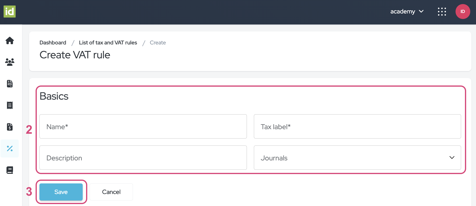 Donnez un nom à votre règle.
