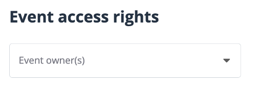 Propriétaire de l'événement