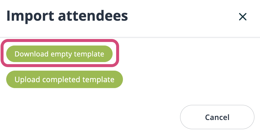 Cliquez sur le bouton "Télécharger le modèle vide".
