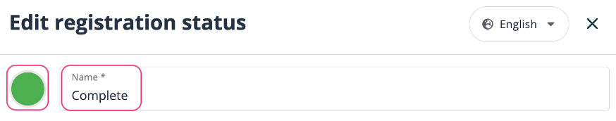 Choisir le nom et la couleur d'un statut