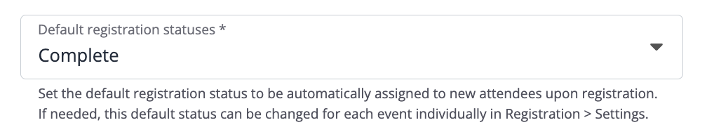 Statut par défaut dans le profil
