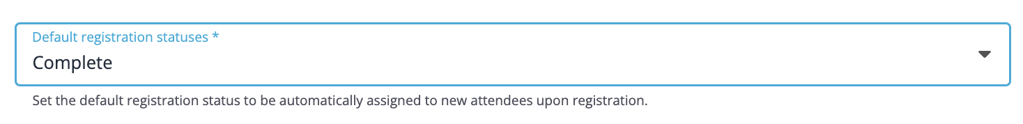 Statut par défaut dans l'événement